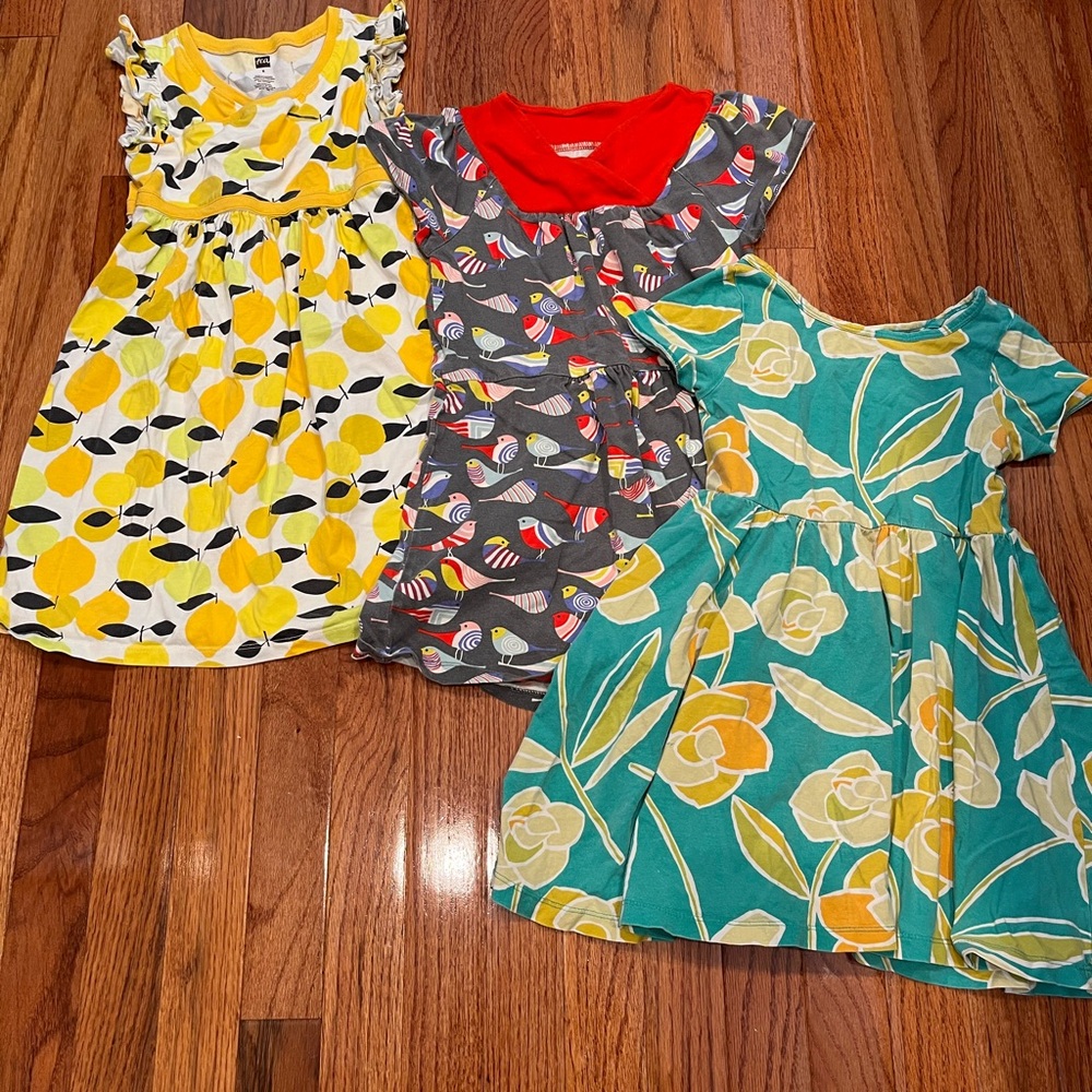 Bundle of Three Tea Collection Dresses, Size 6 Girls